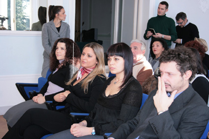 Una foto della premiazione assieme alle altre due premiate